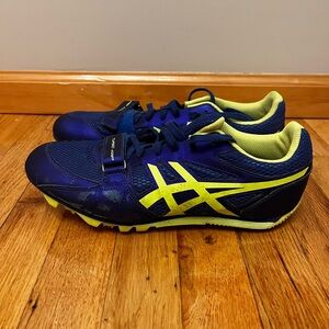 ASICS Turbo Jump 2 Blue Track and Field/Jump Spike Shoes W/ Spikes - Size 9